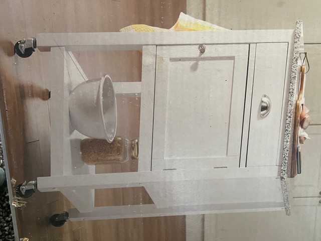 Canvas Perth kitchen cart with granite top