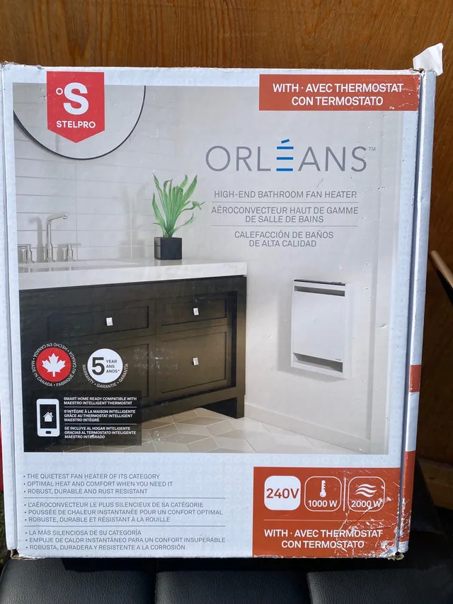 Orleans High end bathroom fan heater