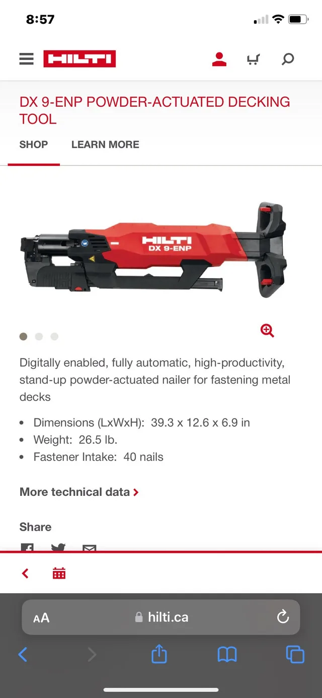 DX 9-ENP POWDER-ACTUATED DECKING TOOL image indicator(3)