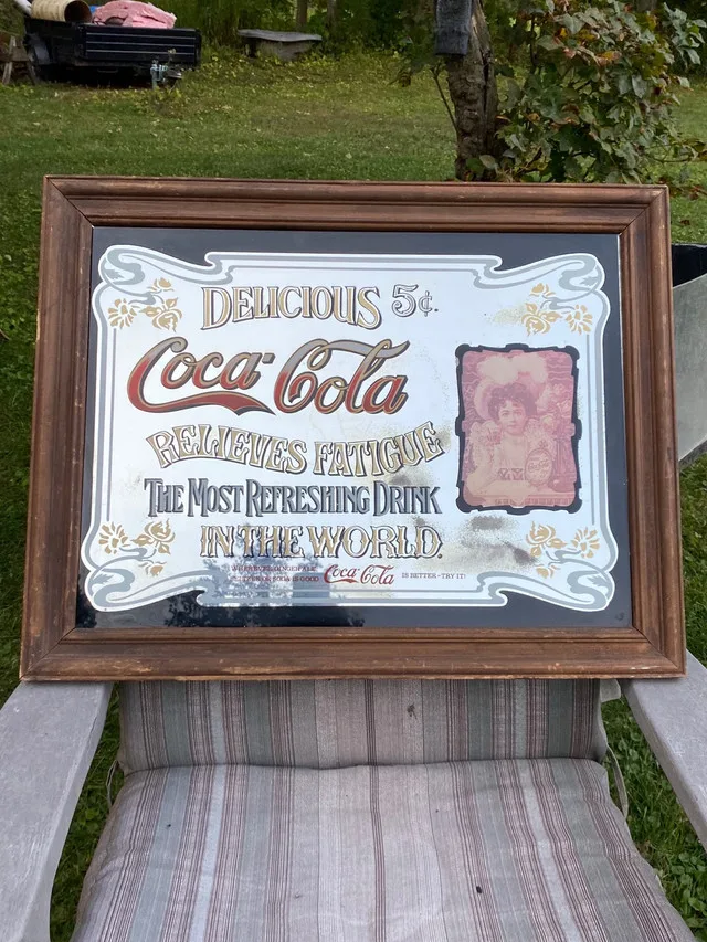 vintage Coca-Cola mirror image indicator(2)