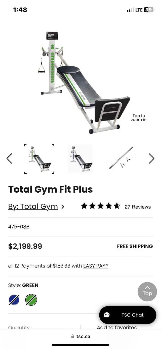Total gym fit plus new in box sealed thumbnail