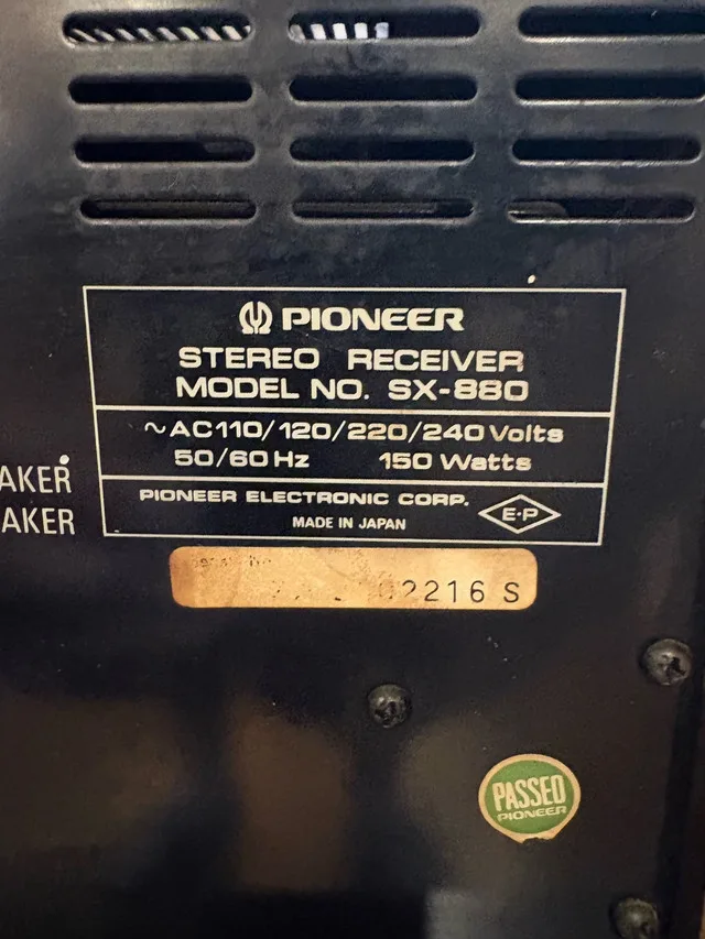 Pioneer SX-880 vintage receiver image indicator(7)