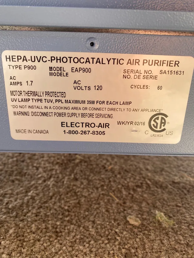 Five seasons hepa- uvc photocatalytic air purifier image indicator(3)