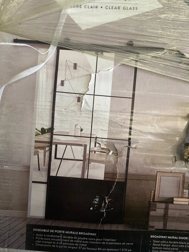 Broadway clear glass mural door kit 37”/84/1 3/16” thumbnail