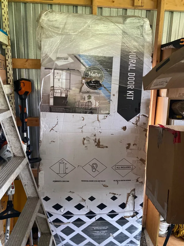 Broadway clear glass mural door kit 37”/84/1 3/16” image indicator(3)