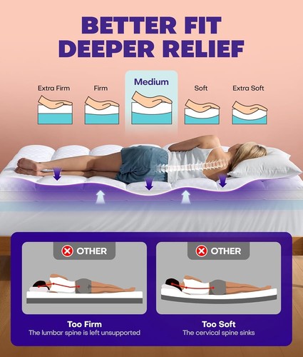 4 Inch Dual Layer Cooling Memory Gel Foam Mattress Topper - photo 3