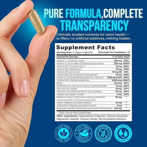 Vision Clarity Eye Vitamins – AREDS2 Inspired Formula - photo 3