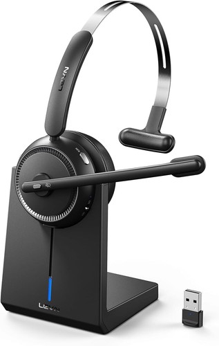Wireless Headset with Microphone, Bluetooth Noise Canceling