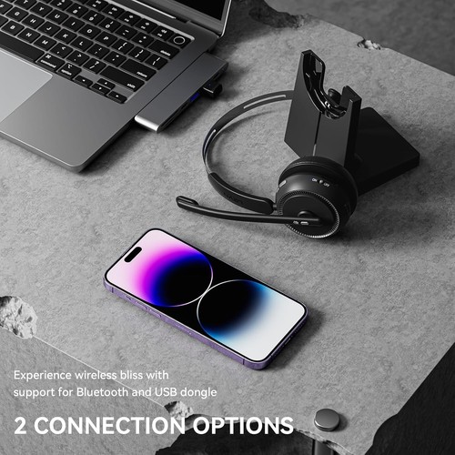 Wireless Headset with Microphone, Bluetooth Noise Canceling - photo 3