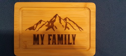 "My Family" Cutting Board Wedding Gift, Engraved Engagement Pres