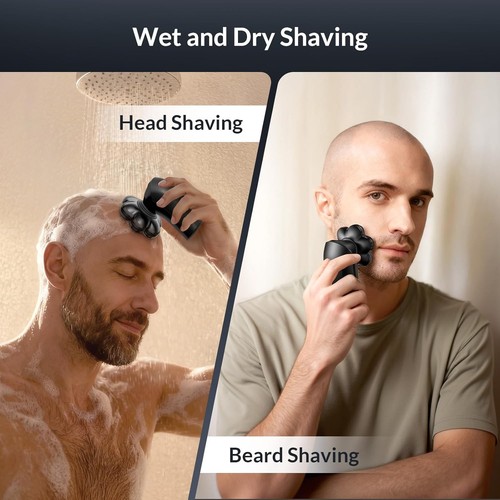 7D Electric Head Shaver for Men - Waterproof Grooming Kit - photo 3
