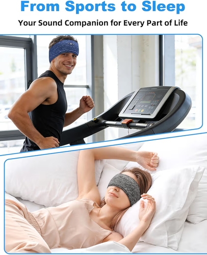Adjustable Bluetooth Sleeping Headphones Headband 2PCS - photo 2