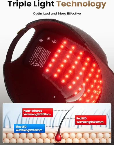 Red Light Hair Growth Cap, Adjustable Regrowth Device - photo 3