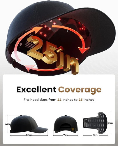 Red Light Hair Growth Cap, Adjustable Regrowth Device - photo 5