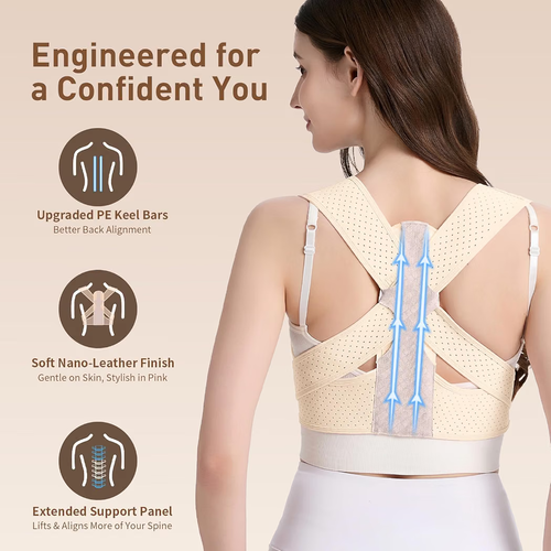 Posture Corrector for Women, Back Brace Shoulder Straightener Be - photo 2
