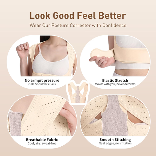 Posture Corrector for Women, Back Brace Shoulder Straightener Be - photo 3