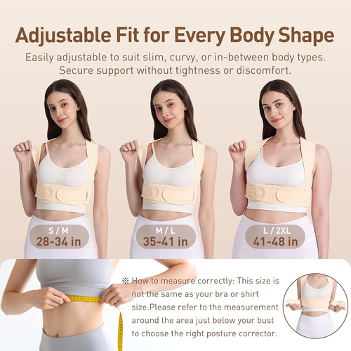 Posture Corrector for Women, Back Brace Shoulder Straightener Be - photo 4