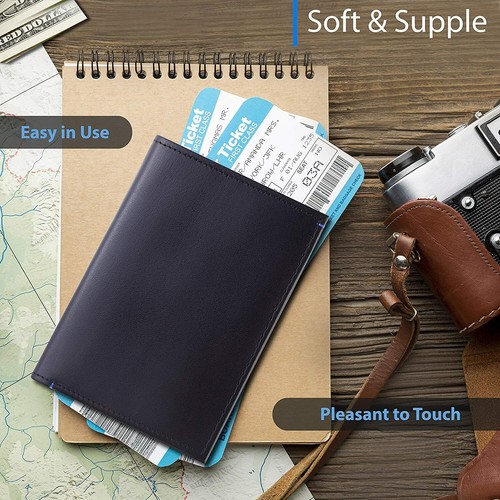 Leather Passport Cover Credit Card Holder Passport Wallet - photo 3