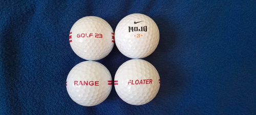 Bundle of 4 Golf Balls: Nike Mojo, 5 Stars, 23, and Range Ball