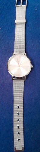 Geneva Stainless Steel Mesh Bracelet Watch - photo 2