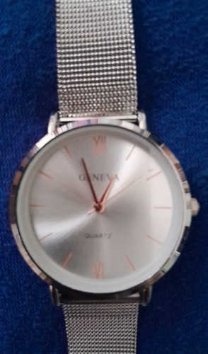 Geneva Stainless Steel Mesh Bracelet Watch - photo 5