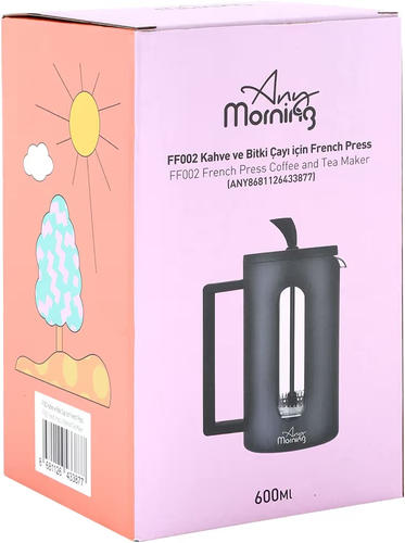 Stainless Steel Borosilicate Glass French Press Coffee Maker