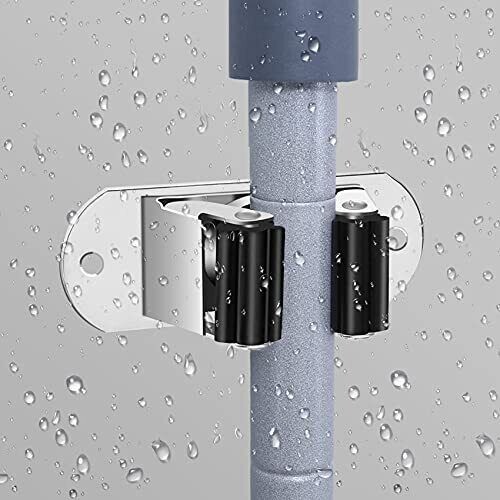 Mop and Broom Holder Wall Mount Heavy Duty Stainless Steel