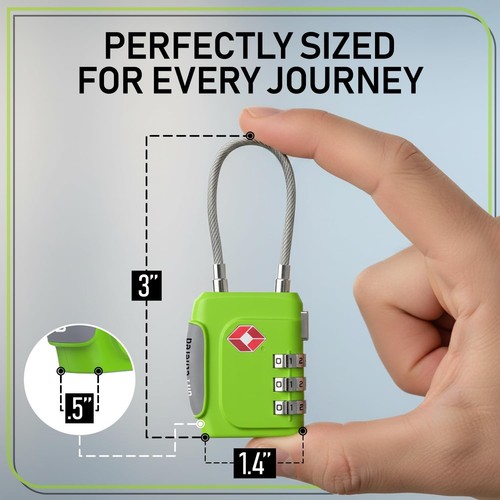 TSA Approved 3-Digit Combination Locks – 3-Pack - photo 2