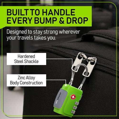 TSA Approved 3-Digit Combination Locks – 3-Pack - photo 5