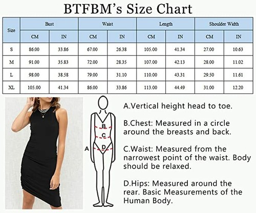 Women Casual Sleeveless Midi Dress Bodycon Side Ruched - photo 4