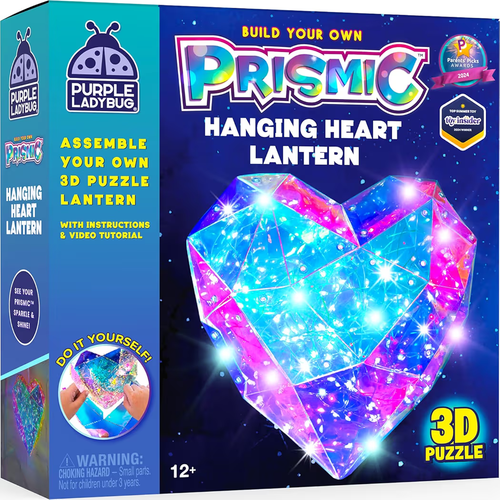 Heart Lantern Craft Kit for Kids 8-12 – DIY 3D Light-Up Decor