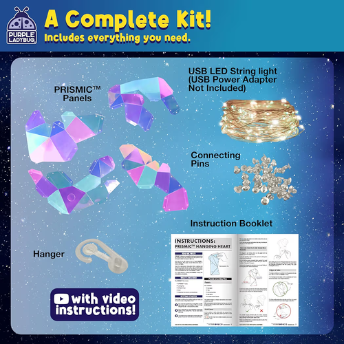 Heart Lantern Craft Kit for Kids 8-12 – DIY 3D Light-Up Decor - photo 3