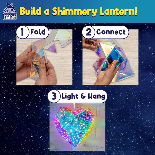 Heart Lantern Craft Kit for Kids 8-12 – DIY 3D Light-Up Decor - photo 4