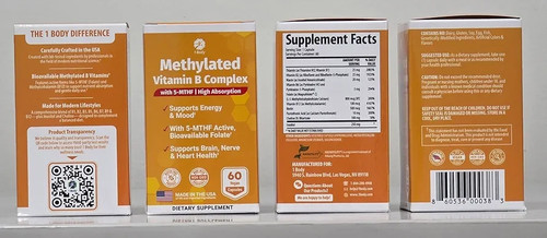 Vitamin B Complex – Methylated B Vitamins for Energy, 60ct