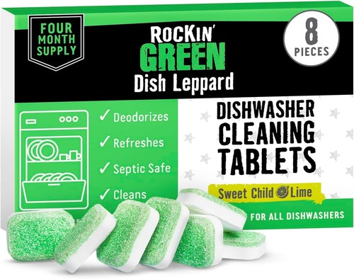 Dishwasher Cleaner Tablets (8 Pack) - Septic Safe