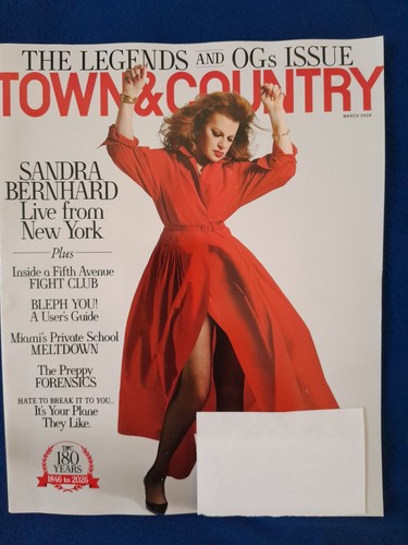 Town & Country Magazine March 2026 Sandra Bernhard NEW