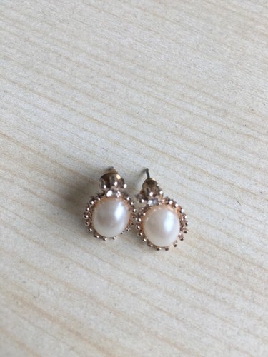 Pearl Earrings Rose Gold 14k gold plated on 925 sterling silver