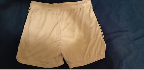 Men's Athletic Workout Shorts Quick Dry Gym Jogger White Large - photo 3
