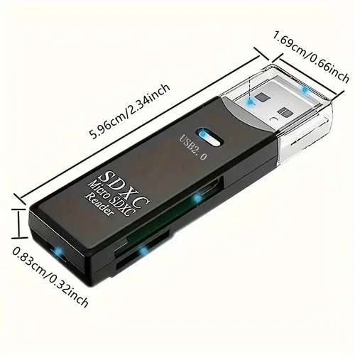 USB 2.0/3.0 High-speed Multifunctional 2-in-1 SD TF Card Reader - photo 5