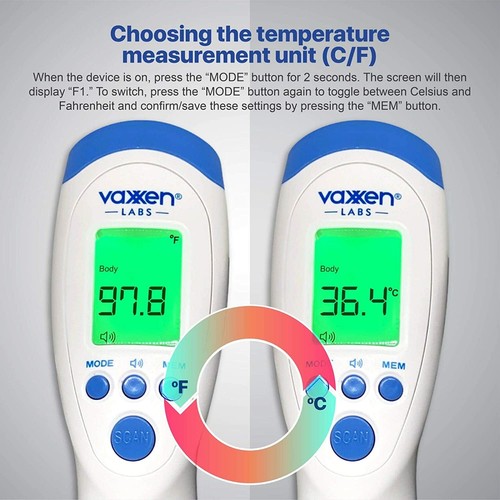 No Touch Infrared Forehead Thermometer Clinical Grade - photo 2
