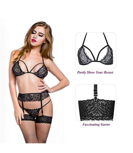 Women's Sexy Lingerie Open Crotch Underwear with Bow Knot