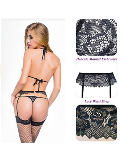 Women's Sexy Lingerie Open Crotch Underwear with Bow Knot - photo 4