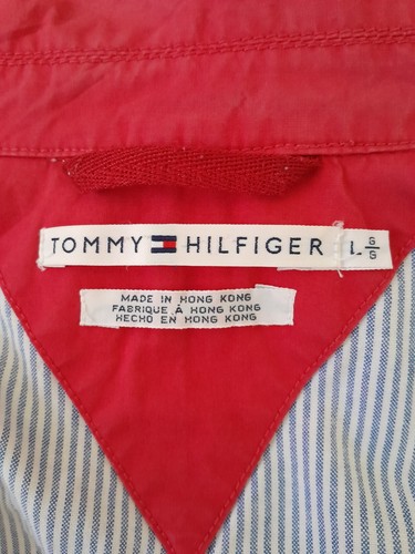 Rare Authentic Vintage Y2k Tommy Hilfiger Women Rain Coat Red - photo 3