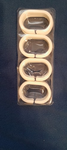 12 Plastic Shower Curtain Hooks White Curtain C Rings