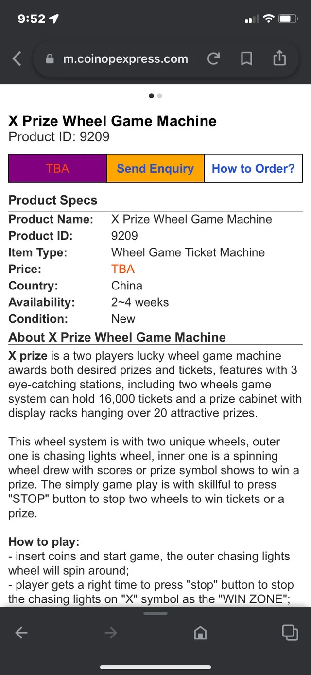 X Prize Wheel Game MachineProduct ID: 9209 image indicator(3)