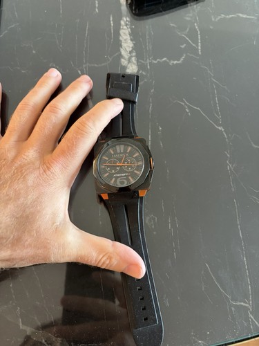 HAUREX Athenuim-K Men's Quartz Chronograph Black/Orange Dial
