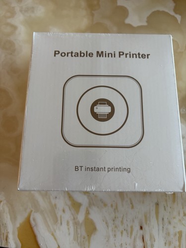 Portable Mobile Thermal Printer, Bluetooth, Black