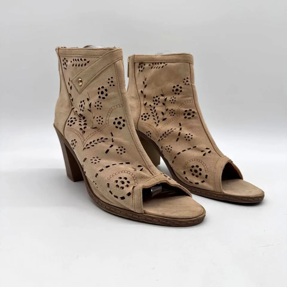 Women's Peep Toe Ankle Boots - Size 9.5 thumbnail