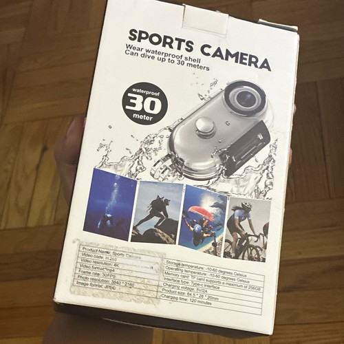 Sports Camera 4K WiFi H.265 Action Camera, 30m Waterproof, White - photo 2