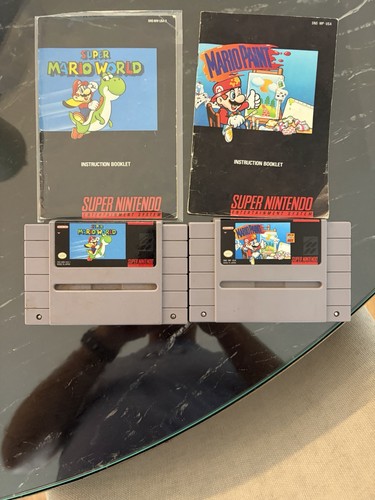 Nintendo Super Mario World + Mario Paint SNES NTSC-U/C Manual In